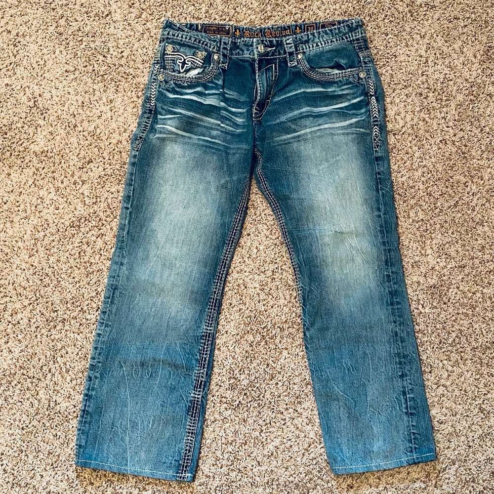 38x30 Rock Revival Dan Relaxed Straight Leg Jean